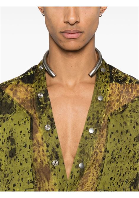 camicia larry fogpocket uomo verde RICK OWENS | RU01E5287 SP13209